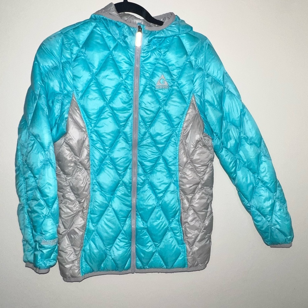 Gerry Weber Kids Puffer Jacket in Aqua‎ and Silver